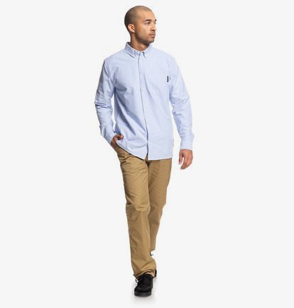 DC Shoes The Oxford EDYWT03248 Camicia a maniche lunghe da uomo