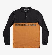 Grid Block Polo - Long Sleeve Polo Shirt for Men  EDYKT03502