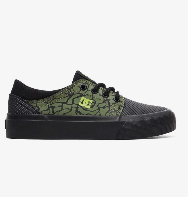 dcshoes, Trase SE - Baskets pour garçon, BLACK/BLACK/SOFT LIME (bk9) 0 Trase SE - Baskets pour garçon Bleu ADBS300264 DC Shoes