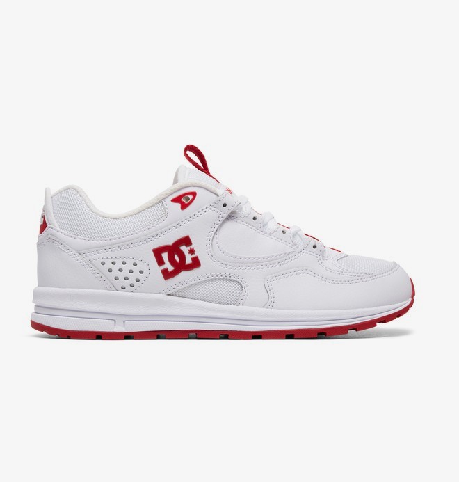 dcshoes, Kalis Lite - Leather Shoes for Women, WHITE/RED (wrd) 0 Kalis Lite - Leather Shoes for Women White ADJS100081 DC Shoes
