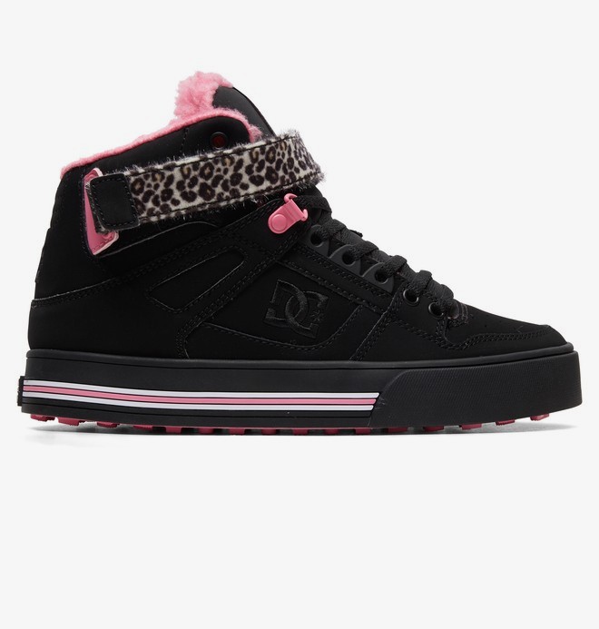 dcshoes, Pure Hi WNT - Zapatillas de Invierno Altas para Mujer, BLACK/BLACK/CRAZY PINK (bbz) 0 Pure Hi WNT - Zapatillas de Invierno Altas para Mujer Negro ADJS100125 DC Shoes