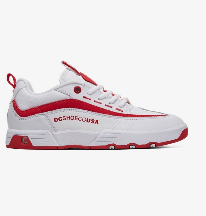 dcshoes, Legacy 98 Slim - Shoes for Women, WHITE/WHITE/TRUE RED (wwt) 0 Legacy 98 Slim - Shoes for Women White ADJS200022 DC Shoes