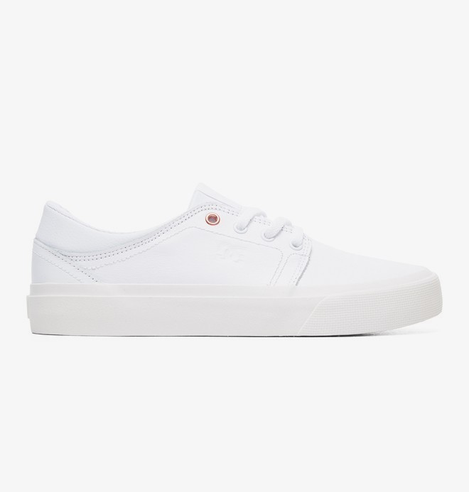 dcshoes, Trase LE - Leather Shoes for Women, WHITE/WHITE (ww0) 0 Trase LE - Leather Shoes for Women White ADJS300145 DC Shoes