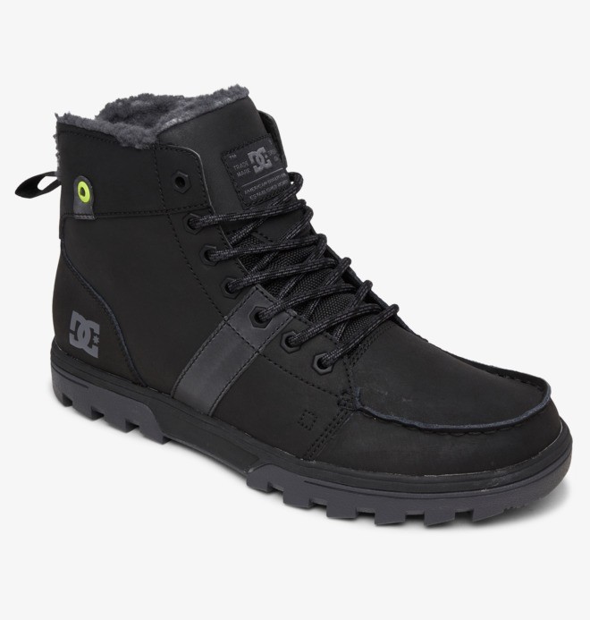 Woodland Leather Laceup Winter Boots for Men ADYB700033 DC Shoes