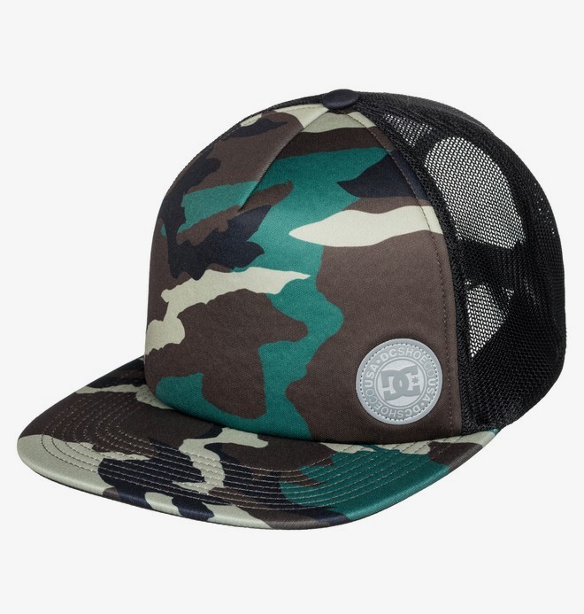 dcshoes, Balderson - Gorra tipo Trucker para Hombre, CAMO (grw6) 0 Balderson - Gorra tipo Trucker para Hombre Verde ADYHA03628 DC Shoes