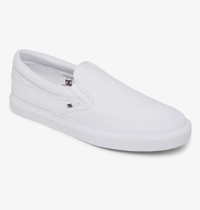 dc white slip on shoes