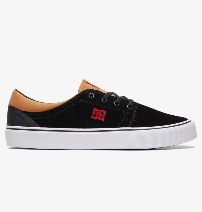 dcshoes, Trase - Suede Shoes for Men, BLACK/RED/BLACK (xkrk) 0 Trase - Suede Shoes for Men Black ADYS300172 DC Shoes