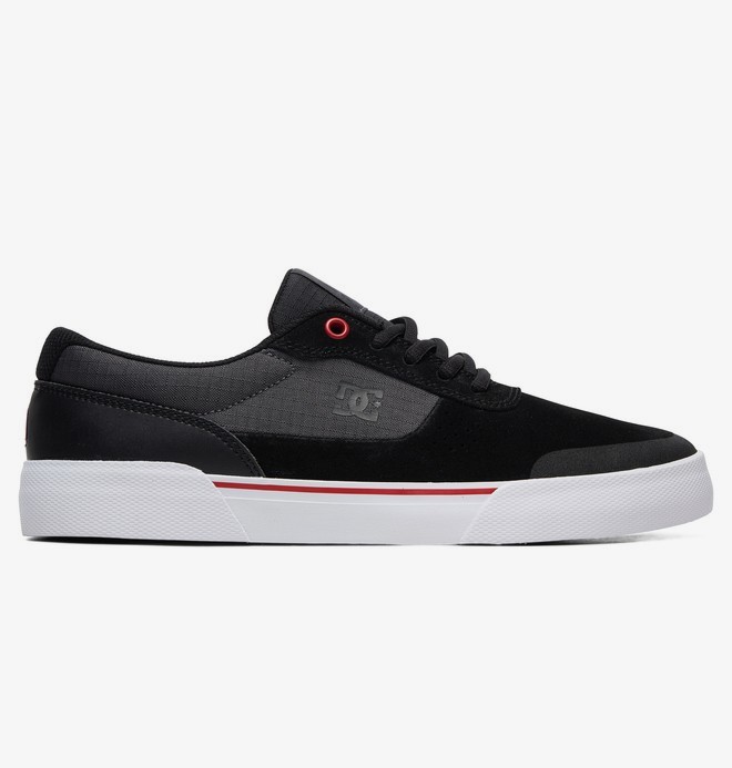 dcshoes, Switch Plus S - Skate Shoes for Men, BLACK/ATHLETIC RED/WHITE (kaw) 0 Switch Plus S - Skate Shoes for Men Black ADYS300399 DC Shoes