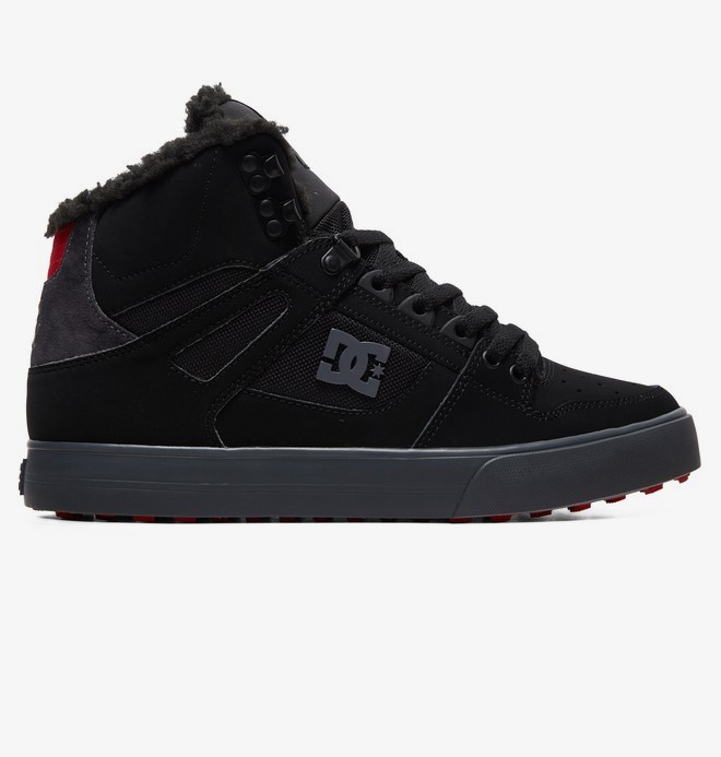 dcshoes, Высокие зимние ботинки Pure WNT, BLACK/GREY/RED (xksr) 0 Высокие зимние ботинки Pure WNT Черный ADYS400047 DC Shoes
