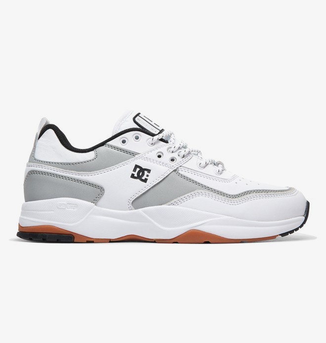 dcshoes, E.Tribeka LE - Leather Shoes for Men, WHITE/SILVER (ws4) 0 E.Tribeka LE - Leather Shoes for Men White ADYS700146 DC Shoes