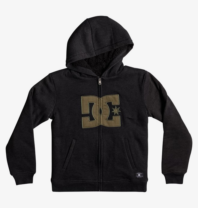 dcshoes, Star Sherpa - Sweat à capuche zippé sherpa pour Garçon 8-16 ans, BLACK (kvj0) 0 Star Sherpa - Sweat à capuche zippé sherpa pour Garçon 8-16 ans Noir EDBFT03117 DC Shoes