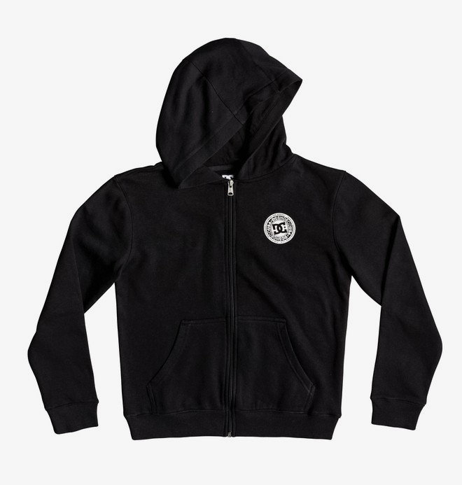 dcshoes, Rebel - Sudadera con Capucha y Cremallera para Chicos 8-16, BLACK (kvj0) 0 Rebel - Sudadera con Capucha y Cremallera para Chicos 8-16 Negro EDBFT03155 DC Shoes