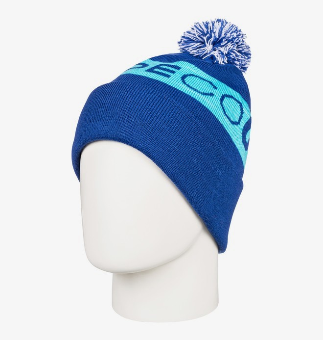dcshoes, Chester - Bonnet à pompon pour Garçon 8-16 ans, MONACO BLUE (byc0) 0 Chester - Bonnet à pompon pour Garçon 8-16 ans Bleu EDBHA03026 DC Shoes