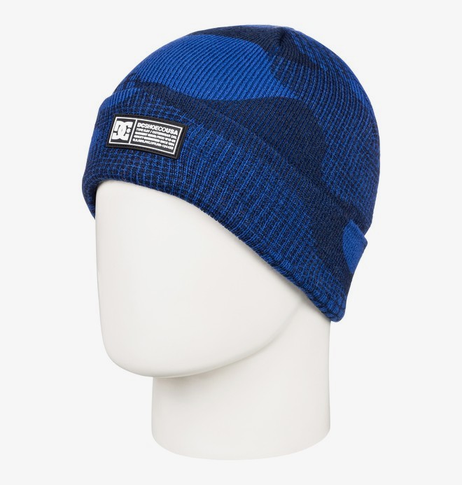 dcshoes, Label - Bonnet à revers pour Garçon 8-16 ans, MONACO BLUE YTH PILL CAMO (byc6) 0 Label - Bonnet à revers pour Garçon 8-16 ans Bleu EDBHA03027 DC Shoes