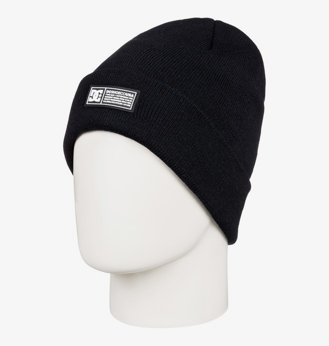 dcshoes, Label - Bonnet à revers pour Garçon 8-16 ans, BLACK (kvj0) 0 Label - Bonnet à revers pour Garçon 8-16 ans Noir EDBHA03027 DC Shoes