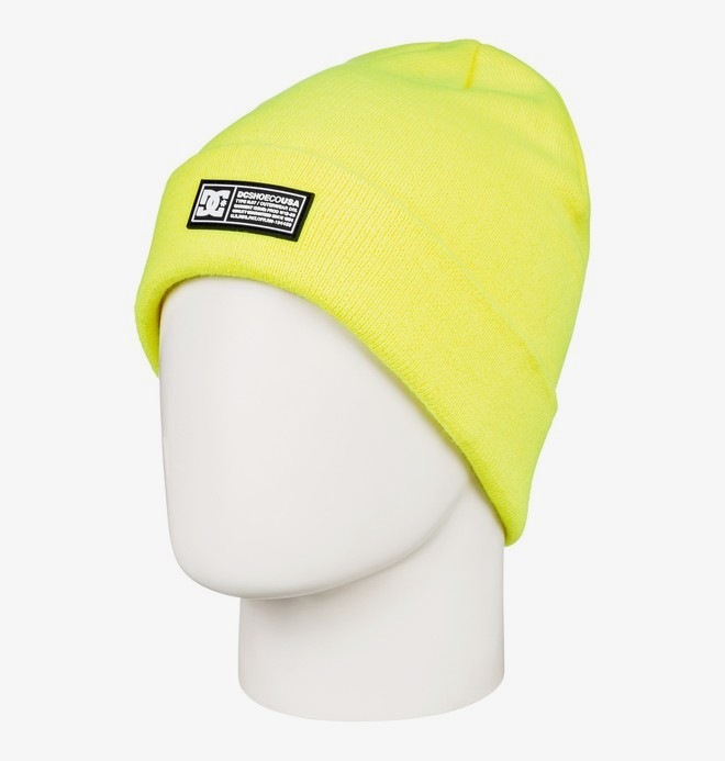 dcshoes, Label - Bonnet à revers pour Garçon 8-16 ans, SAFETY YELLOW (yhj0) 0 Label - Bonnet à revers pour Garçon 8-16 ans Jaune EDBHA03027 DC Shoes