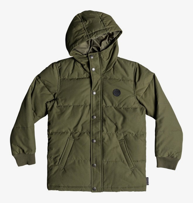 dcshoes, Aydon - Chaqueta acolchada resistente al agua con capucha para Chicos 8-16, BURNT OLIVE (gpz0) 0 Aydon - Chaqueta acolchada resistente al agua con capucha para Chicos 8-16 Verde EDBJK03036 DC Shoes