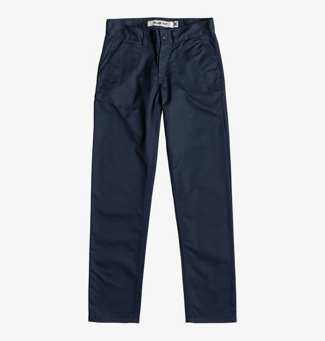 dcshoes, Worker - Pantalon chino slim pour Garçon 8-16 ans, BLACK IRIS (btl0) 0 Worker - Pantalon chino slim pour Garçon 8-16 ans Bleu EDBNP03021 DC Shoes