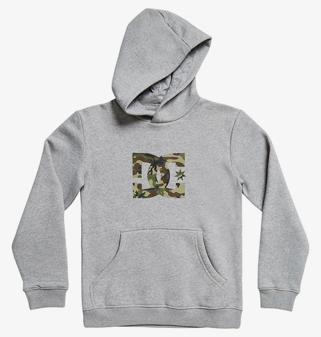 dcshoes, Star - Sweat à capuche pour Garçon 8-16 ans, GREY HEATHER/CAMO (xssc) 0 Star - Sweat à capuche pour Garçon 8-16 ans Gris EDBSF03087 DC Shoes
