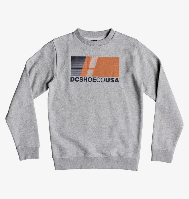 dcshoes, High Value - Sweatshirt pour Garçon 8-16 ans, GREY HEATHER (knfh) 0 High Value - Sweatshirt pour Garçon 8-16 ans Noir EDBSF03093 DC Shoes