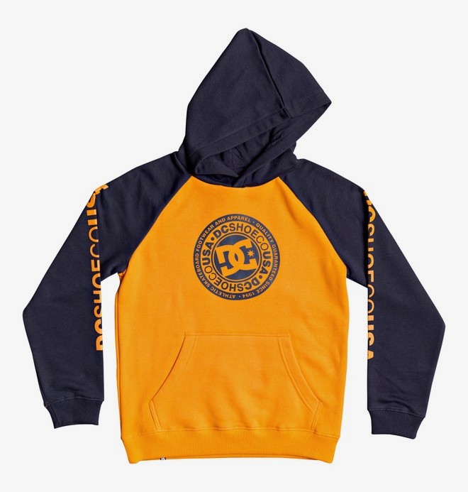 dcshoes, Circle Star - Sweat à capuche pour Garçon 8-16 ans, ORANGE POPSICLE/BLACK IRIS (xnnb) 0 Circle Star - Sweat à capuche pour Garçon 8-16 ans Orange EDBSF03094 DC Shoes