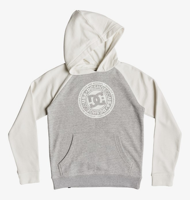 dcshoes, Circle Star - Sweat à capuche pour garçon 8-16 ans, SNOW WHITE/ GREY HEATHER (xwws) 0 Circle Star - Sweat à capuche pour garçon 8-16 ans Blanc EDBSF03095 DC Shoes