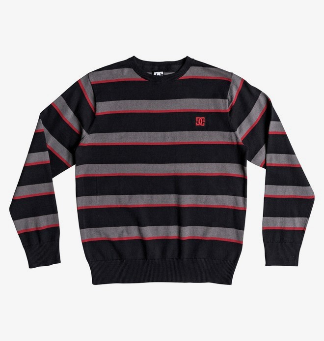 dcshoes, Sabotage Stripe - Pull col rond pour Garçon 8-16 ans, BLACK (kvj0) 0 Sabotage Stripe - Pull col rond pour Garçon 8-16 ans Noir EDBSW03014 DC Shoes