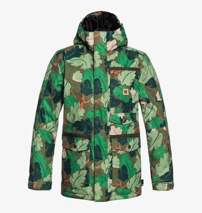 dcshoes, Servo - Parka Snow Jacket for Boys 8-16, CHIVE LEAF CAMO YOUTH (gry6) 0 Servo - Parka Snow Jacket for Boys 8-16 Green EDBTJ03026 DC Shoes