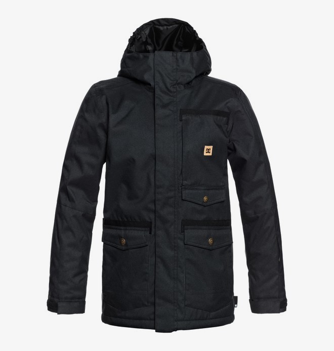 dcshoes, Servo - Parka Snow Jacket for Boys 8-16, BLACK (kvj0) 0 Servo - Parka Snow Jacket for Boys 8-16 Black EDBTJ03026 DC Shoes
