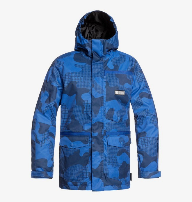 dcshoes, Servot - Snow Jacket, MONACO BLUE YTH PILL CAMO (byc6) 0 Servot - Snow Jacket Blue EDBTJ03027 DC Shoes