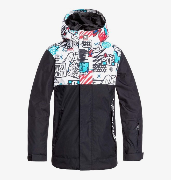 dcshoes, Defy - Veste de snow pour Garçon 8-16 ans, WHITE YTH MINI PLY PRINT (wbb7) 0 Defy - Veste de snow pour Garçon 8-16 ans Blanc EDBTJ03029 DC Shoes