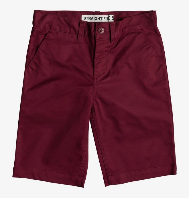 dcshoes, Worker 18.5" - Short chino pour Garçon 8-16 ans, CABERNET (rzf0) 0 Worker 18.5" - Short chino pour Garçon 8-16 ans Rouge EDBWS03052 DC Shoes