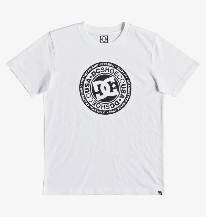 dcshoes, Circle Star - Camiseta para Chicos 8-16, SNOW WHITE (wbb0) 0 Circle Star - Camiseta para Chicos 8-16 Blanco EDBZT03314 DC Shoes
