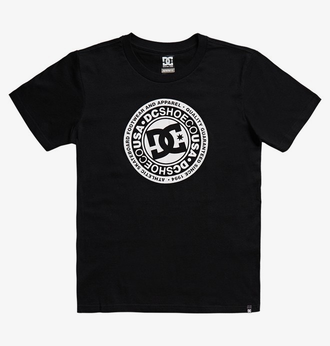 dcshoes, Circle Star - Camiseta para Chicos 8-16, BLACK/WHITE (xbbw) 0 Circle Star - Camiseta para Chicos 8-16 Azul EDBZT03314 DC Shoes