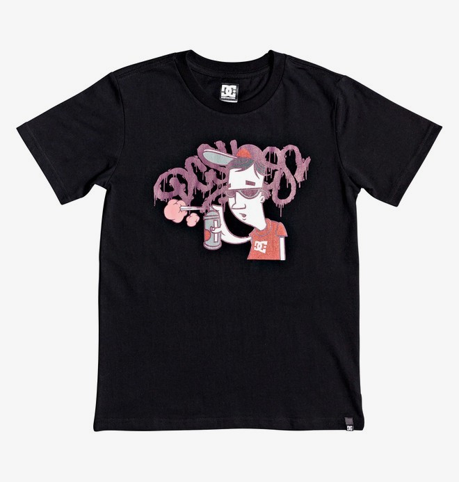 dcshoes, Pshit - T-shirt pour Garçon 8-16 ans, BLACK (kvj0) 0 Pshit - T-shirt pour Garçon 8-16 ans Noir EDBZT03363 DC Shoes