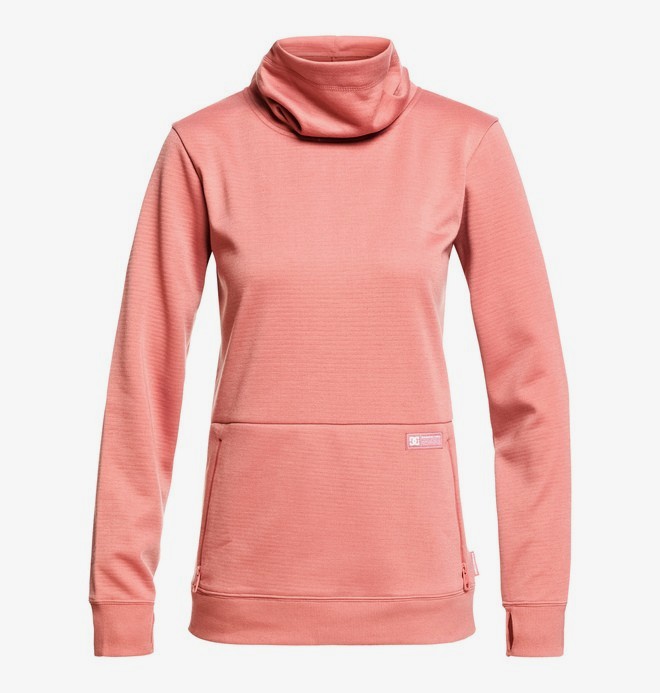 dcshoes, Veneer - Technical Cowl Neck Fleece, DUSTY ROSE (mkp0) 0 Veneer - Technical Cowl Neck Fleece Pink EDJFT03062 DC Shoes