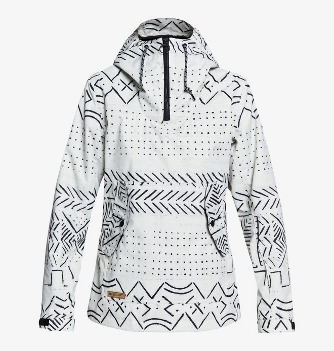 dcshoes, Skyline - Anorak-Schneejacke für Frauen, SILVER BIRCH MUD CLOTH A (wej6) 0 Skyline - Anorak-Schneejacke für Frauen Weiss EDJTJ03038 DC Shoes