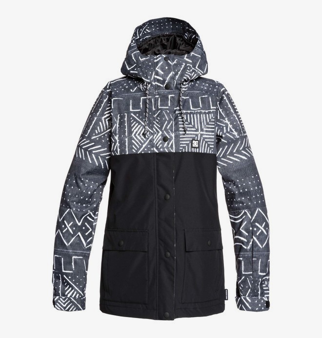 dcshoes, Cruiser - Snow Jacket, BLACK MUD CLOTH PRINT (kvj6) 0 Cruiser - Snow Jacket Black EDJTJ03044 DC Shoes