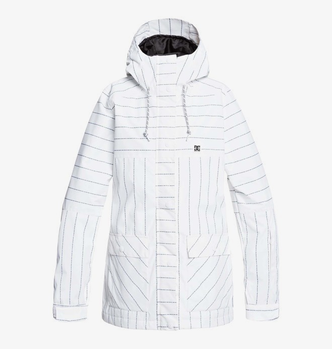 dcshoes, Cruiser - Snow Jacket, WHITE LOGO PIN STRIPE (wbb6) 0 Cruiser - Snow Jacket White EDJTJ03044 DC Shoes