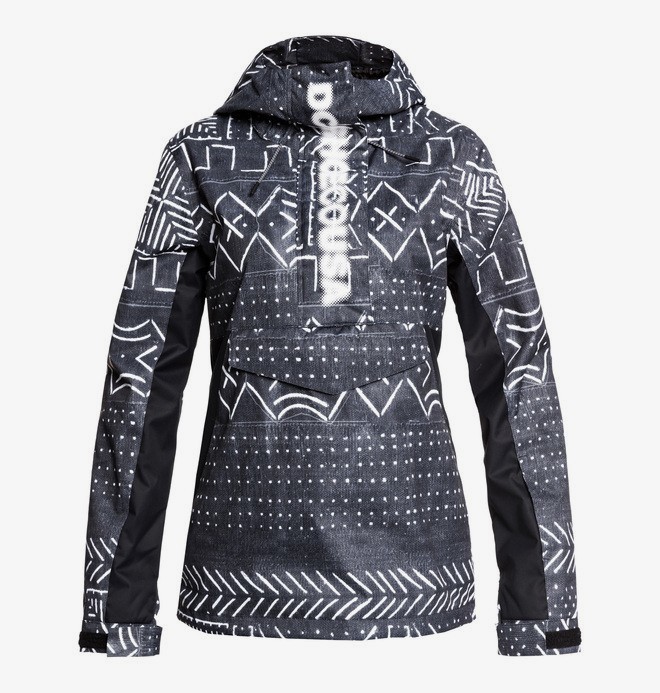 dcshoes, Envy - Anorak Snow Jacket, BLACK MUD CLOTH PRINT (kvj6) 0 Envy - Anorak Snow Jacket Black EDJTJ03045 DC Shoes