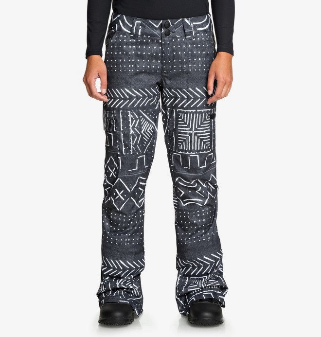 dcshoes, Recruit - Snow Pants, BLACK MUD CLOTH PRINT (kvj6) 0 Recruit - Snow Pants Black EDJTP03024 DC Shoes