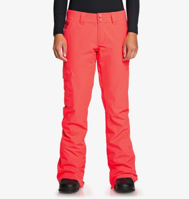 neon orange snow pants