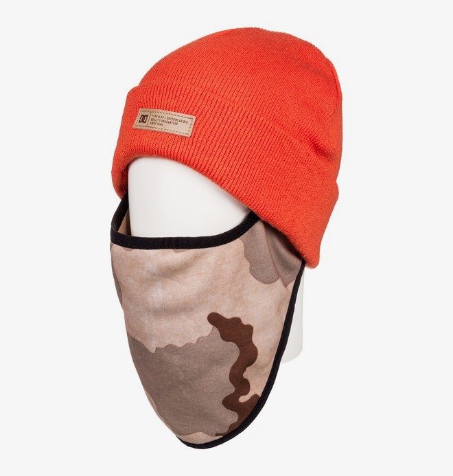 dcshoes, Variable - Gorro calienta cara para Hombre, RED ORANGE (nmn0) 0 Variable - Gorro calienta cara para Hombre Naranja EDYAA03141 DC Shoes