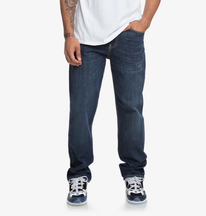 dcshoes, Worker Medium Stone - Relaxed Fit Jeans for Men, MEDIUM STONE (bntw) 0 Worker Medium Stone - Relaxed Fit Jeans for Men Blue EDYDP03381 DC Shoes