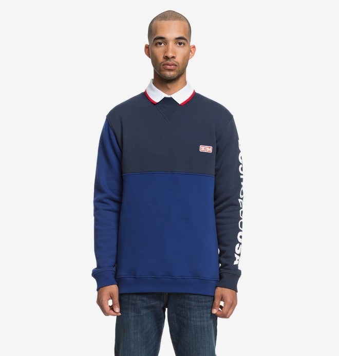 dcshoes, Clewiston - Sweatshirt pour Homme, SODALITE BLUE (byb0) 0 Clewiston - Sweatshirt pour Homme Bleu EDYFT03404 DC Shoes