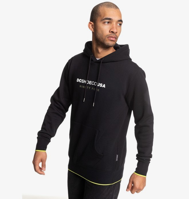 dcshoes, Howitt - Sudadera con Capucha para Hombre, BLACK (kvj0) 0 Howitt - Sudadera con Capucha para Hombre Negro EDYFT03459 DC Shoes