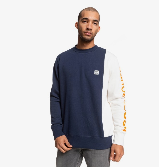 dcshoes, Wepma Crew - Sudadera para Hombre, BLACK IRIS/SNOW WHITE (xbbw) 0 Wepma Crew - Sudadera para Hombre Azul EDYFT03463 DC Shoes