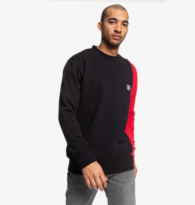 dcshoes, Wepma Crew - Sudadera para Hombre, BLACK/RACING RED (xkkr) 0 Wepma Crew - Sudadera para Hombre Negro EDYFT03463 DC Shoes