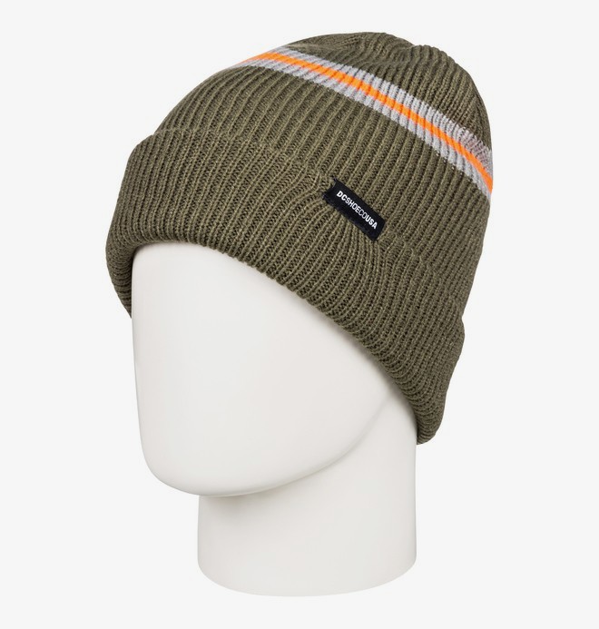 dcshoes, Label - Gorro con Dobladillo para Hombre, OLIVE NIGHT (crh0) 0 Label - Gorro con Dobladillo para Hombre Marron EDYHA03094 DC Shoes