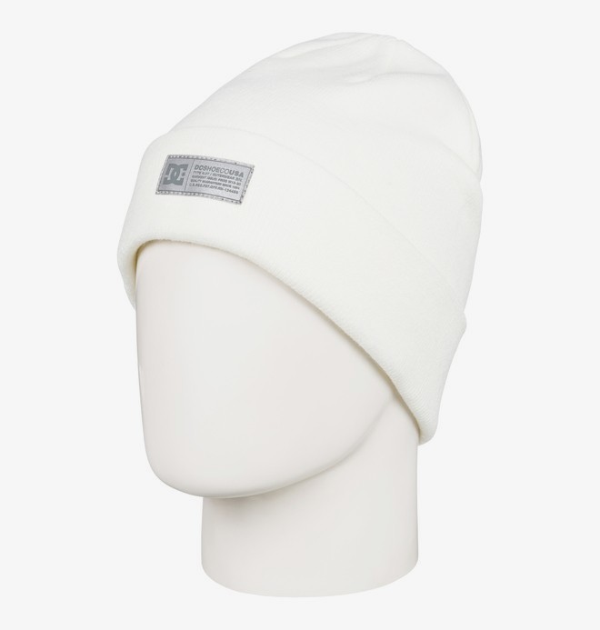 dcshoes, Label - Gorro con Dobladillo para Hombre, WHITE (wbb0) 0 Label - Gorro con Dobladillo para Hombre Blanco EDYHA03095 DC Shoes